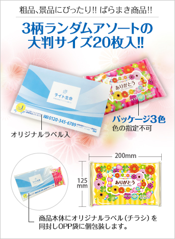 国産ありがとう大判ウェットティッシュ(オリジナルラベル入タイプ)